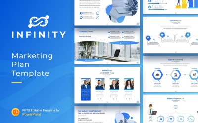 Infinity Marketing terv bemutató PowerPoint sablon