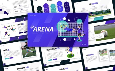 Modèle PowerPoint de présentation du sport d&amp;#39;arène