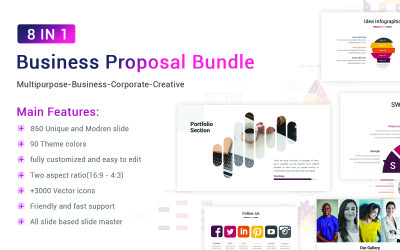 Modelo de pacote de proposta de negócios em PowerPoint