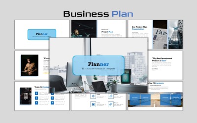 Planner - PowerPoint-sjabloon voor creatief ondernemingsplan