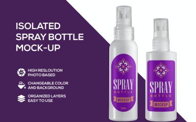 Plastik Pray Şişe Ürün Mockup'ı