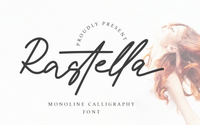 Rastella - Monoline kalligrafi typsnitt