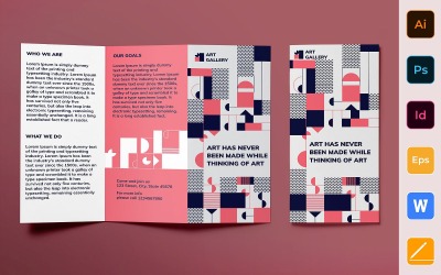 Art Gallery Brochure Trifold - Kurumsal Kimlik Şablonu