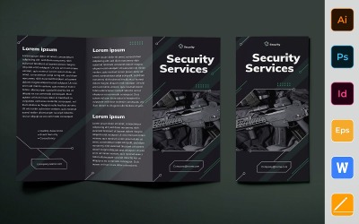 Brožura bezpečnostní služby trojnásobná - šablona Corporate Identity
