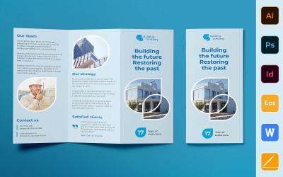 Brožura stavební firmy trojí - šablona Corporate Identity