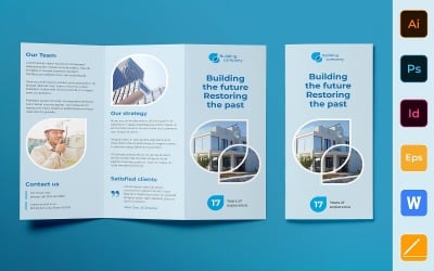 Building Company Brochure Trifold - Corporate Identity Template