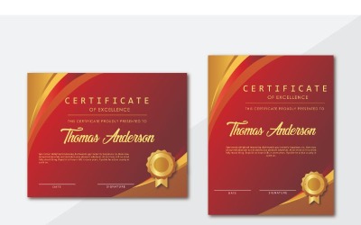 Modèle de certificat Thomas Anderson