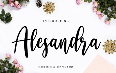 Alesandra Modern kalligrafi typsnitt