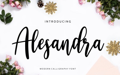 Alesandra moderne kalligrafie lettertype