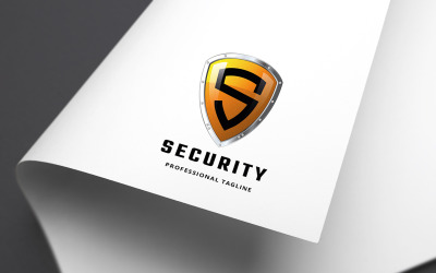 Modèle de logo de sécurité lettre S