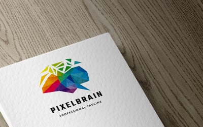 Piksel Beyin Logo Şablonu