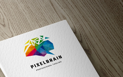 Pixel Brain Logo Vorlage