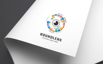 Round Lens Logo Template