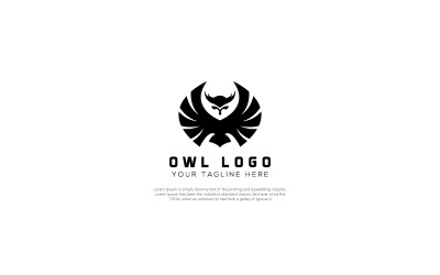 Sova grafický design Logo šablona