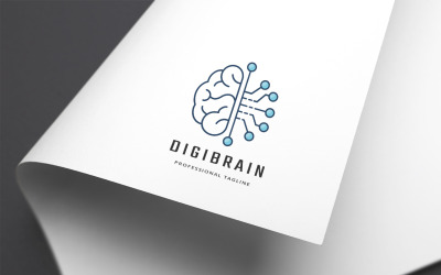 Digital Brain Logo Template