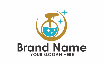 Flache Logo-Vorlage für Gesundheitsspray