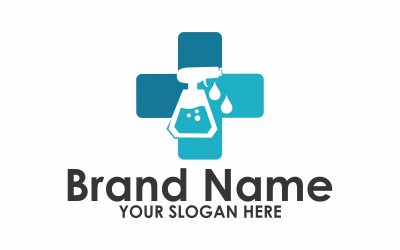 Gezondheid Spray Logo sjabloon
