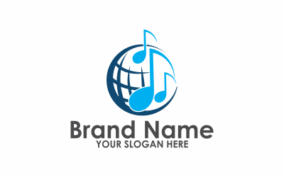 Modelo de logotipo global de som