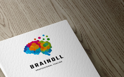 Radial Brain Logo Vorlage