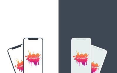 Flat iPhone PSD product mockup