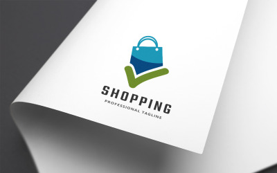 Mall för shoppinglogotyp