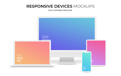 Mockup del prodotto di dispositivi reattivi