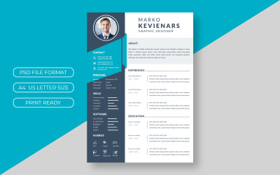 Mooi curriculum - Elegante, stijlvolle cv-sjabloon met thema