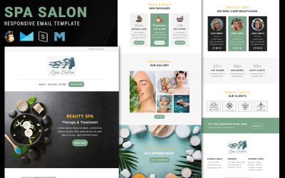 Plantilla de boletín informativo - salón de spa