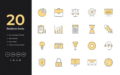 Creatieve Business Icon Set