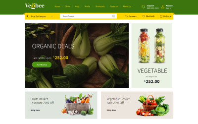 Responsive Vegbee - Vegetable & Grocery Woocommerce #156703
