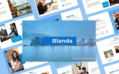 Blanda Zakelijke Creatieve Dia PowerPoint-sjabloon