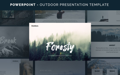 Foresty - venkovní PowerPoint šablona