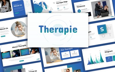 Therapie mentális egészség bemutatása PowerPoint sablon