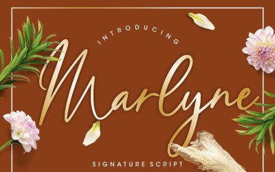 Carattere corsivo firma Marlyne