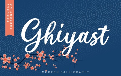 Carattere di calligrafia moderna Ghiyast