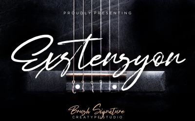 Carattere firma Exstensyon Brush