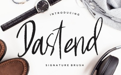 Carattere pennello firma Dastend
