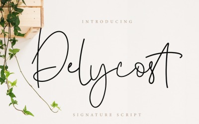 Delycost-typsnitt för signaturstil