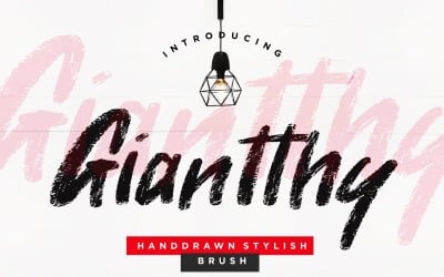 Giantthy Handdrawn Elegante carattere pennello