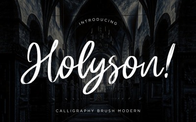 Holyson kalligrafi pensel typsnitt