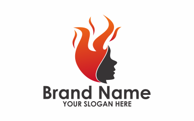 Lady's fire Logo Template