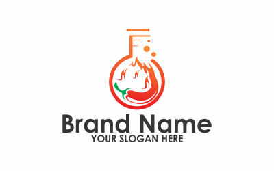 Modello con logo piatto Lab Fire