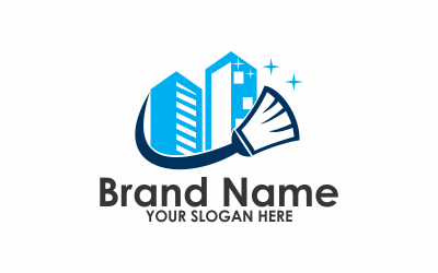 Modello di logo City Clean e moderno