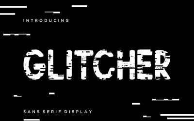 Police d&amp;#39;affichage Glitcher Sans Serif