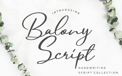 Police d&amp;#39;écriture manuscrite Balony Script