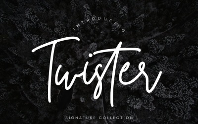 Twister handskrivet kursivt teckensnitt