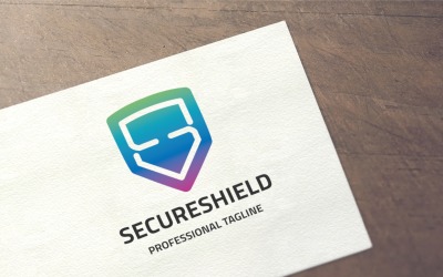 Bokstaven S - Secure Shield-logotypmall