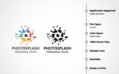 Photo Splash Logo Template