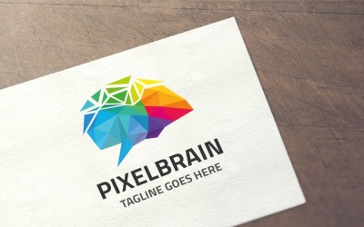 Pixel Brain Logo Template