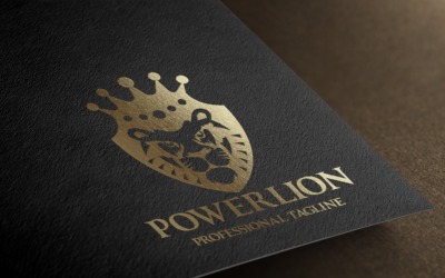 Power Lion Logo Vorlage